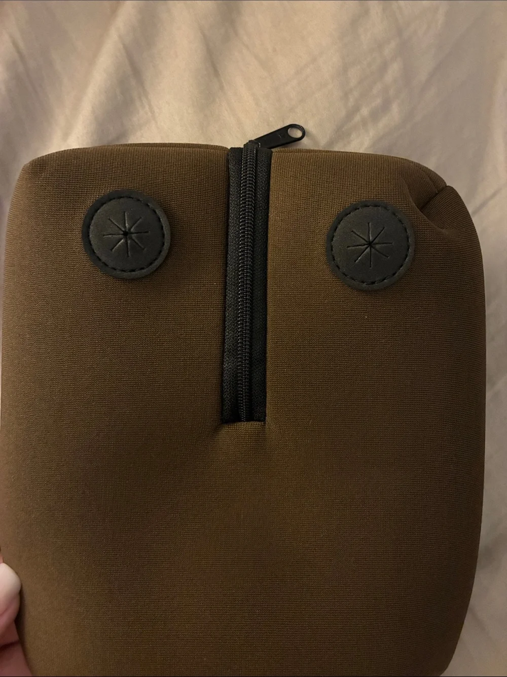 Leica Brown Camera Carry Case with Black Zip and Red Logo